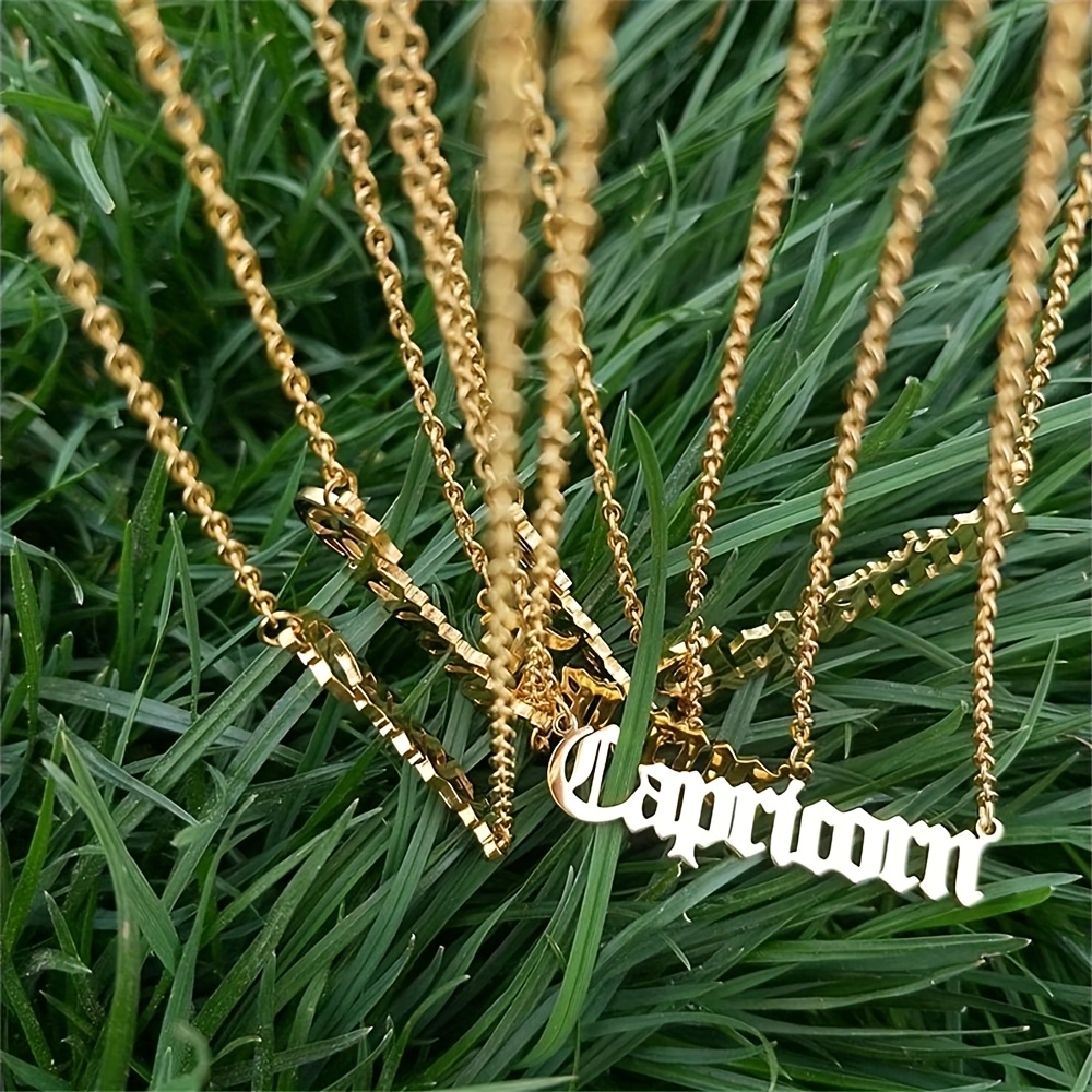 Personalized Zodiac Necklace with 12 Astrological Signs